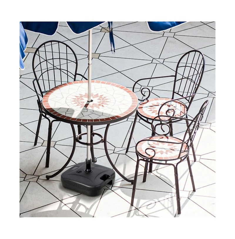 Fillable Patio Umbrella Base with Handle Fit 1.5 Inch Umbrella Poles