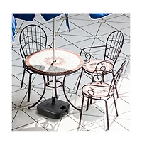 Fillable Patio Umbrella Base with Handle Fit 1.5 Inch Umbrella Poles