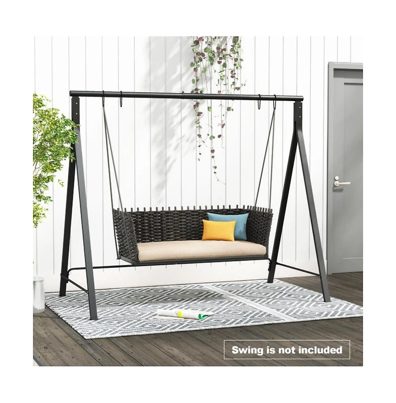 Patio Metal Swing Stand with A-Shaped Structure