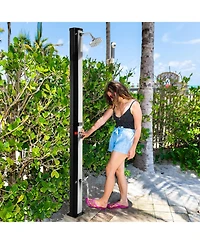 7.2 Feet 9.3 Gallon Solar Heated Shower with Adjustable Head and Foot Tap