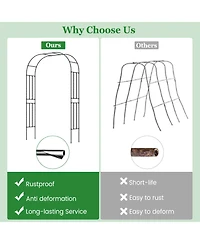 Outdoor Metal Garden Arch Trellis for Climbing Plants Grape Vine Flower