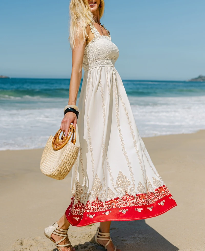 Cupshe Women's Coconut Sky Two-Toned Maxi Beach Dress