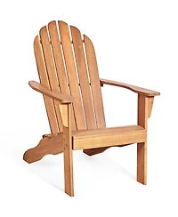 Outdoor Adirondack Chair Solid Wood Patio Garden Furniture
