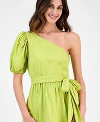 Anne Klein Women's Asymmetric One-Shoulder Fit & Flare Dress