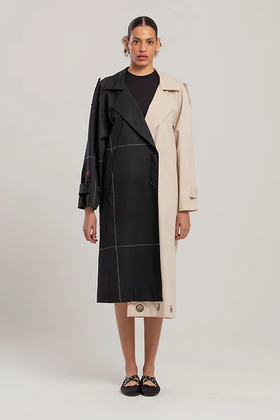 Pcfg Women's Free Heaven Multicolor Trenchcoat