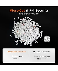 Bonsaii Paper Shredder for Office, 110-Sheet Autofeed Heavy Duty Shredder for Home Office Use, 30 Minutes/Micro Cut/P-4 High Security Level/6 Gallon L
