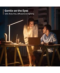 Lepro Led Desk Lamp with 9.5W 750LM Metal Touch Control , 5 Color Modes 5 Brightness Level, Eye Caring For Reading, Crafts, School Supplies, White