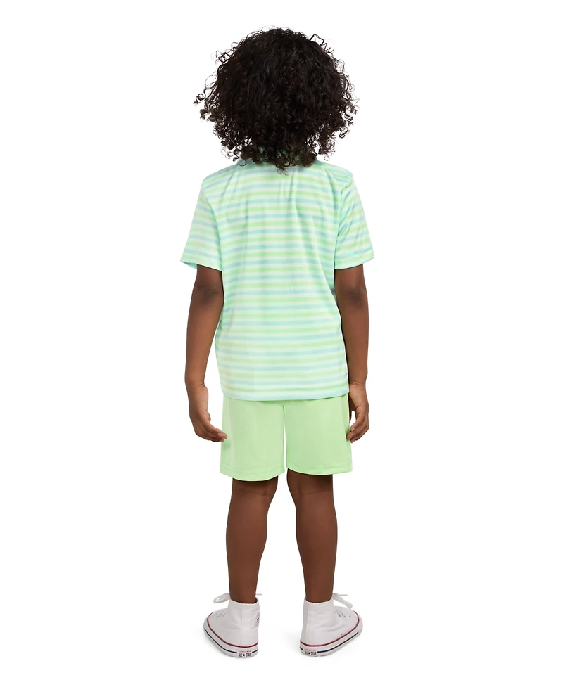 Hurley Toddler Boys H2O-dri Stripe Polo & Shorts Set