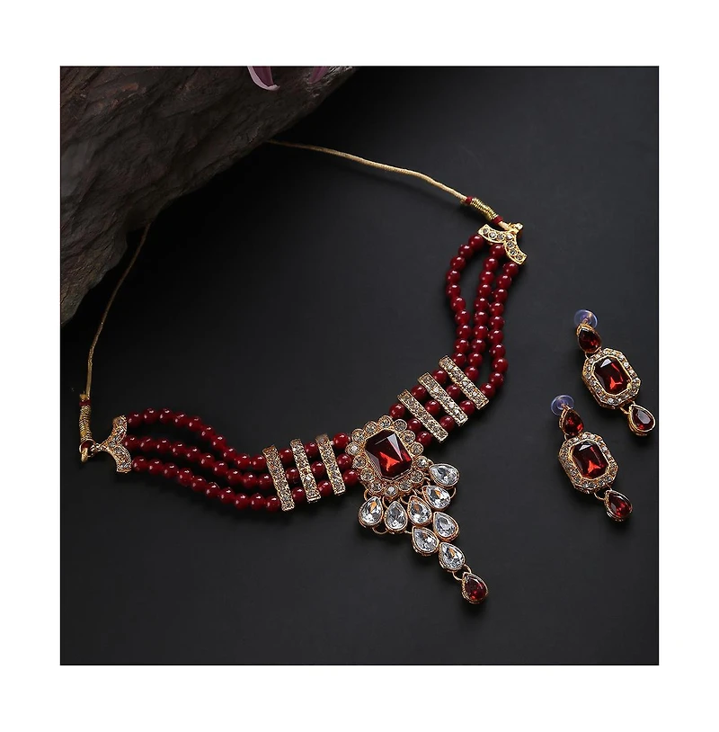 Sohi Stone-Block Jewellery Set