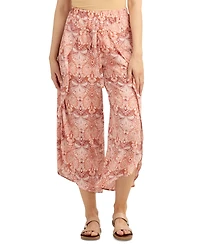 Bcx Juniors' Paisley Wrap Dolphin-Hem Pants
