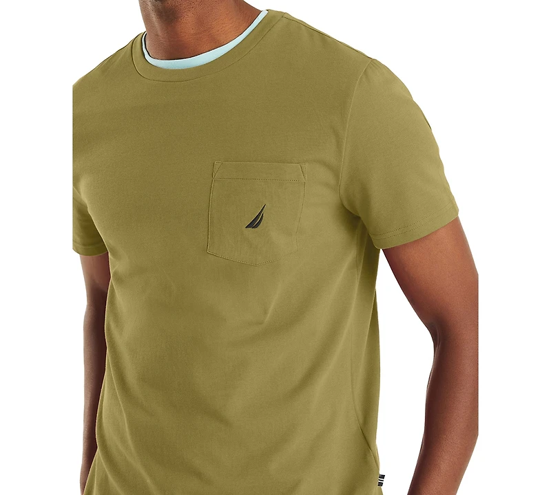 Nautica Men's Classic-Fit Solid Crew Neck Pocket T-Shirt