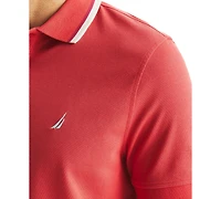 Nautica Men's Textured Tipped Collar Polo Shirt