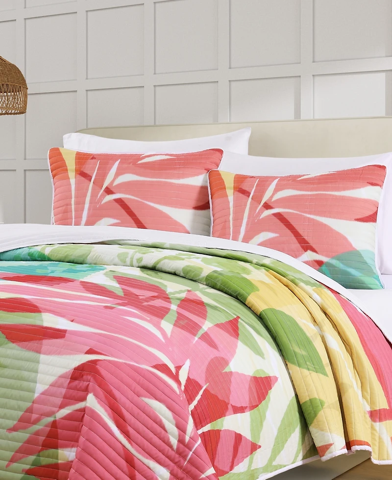 J by J Queen Bold Tiki 3-Pc. Quilt Set, King/California King