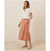 Pact Women's Organic Cotton Canopy Linen Blend Wrap Skirt