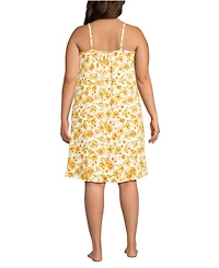 Lands' End Plus Cooling Knee Length Slip Nightgown