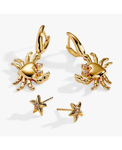Alex and Ani Crab & Starfish Earring Set