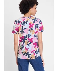 Olsen Women's Leaf Print T-Shirt