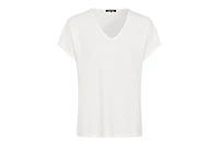 Olsen Women's Seersucker V-Neck T-Shirt