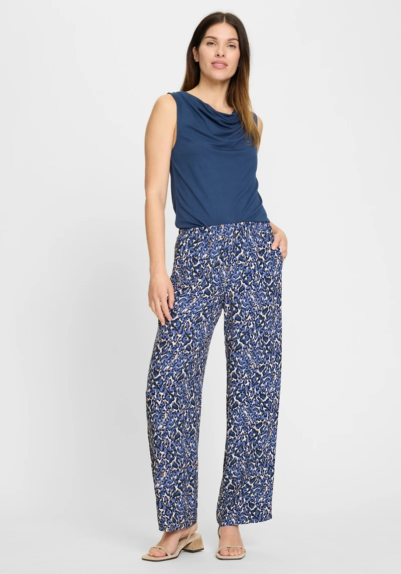 Olsen Women's Anna Fit Wide Leg Leo Print Pant