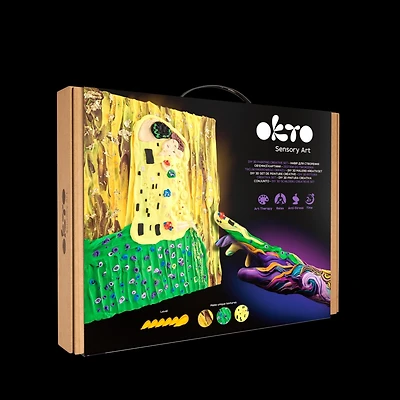 Okto Sensory Art 3D Painting “The Kiss” – 11.8” x 15.7” Canvas Kit