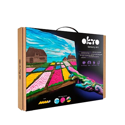 Okto Sensory Art 3D Painting “Flower Beds in Holland” – 11.8” x 15.7” Canvas Kit