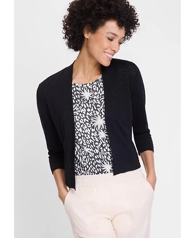 Olsen Women's Cropped Cardigan with Waist Tie