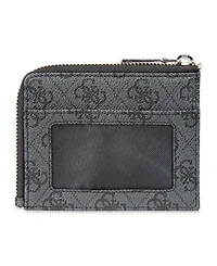 Guess Men's Rfid Quatro G Zip Around Card Case Wallet