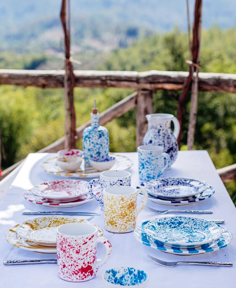 Vietri Amalfitana Splatter Salad Plate 8"