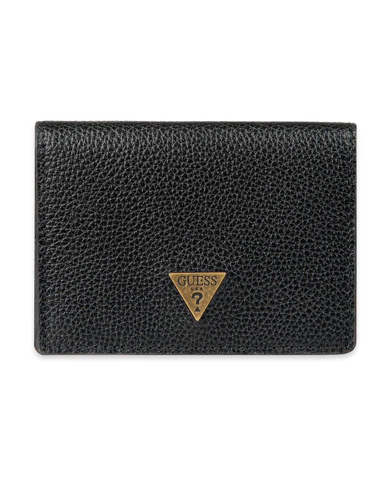 Guess Men's Rfid Tonal Gusset Card Case Wallet