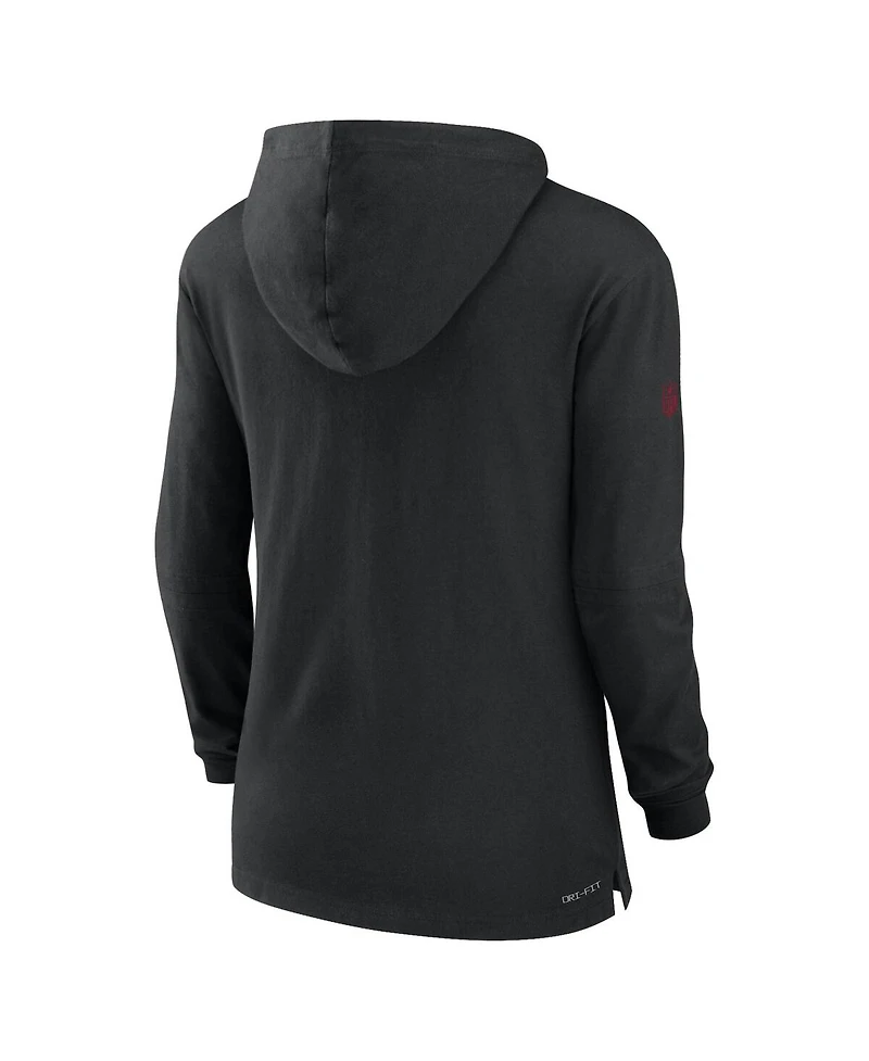 Nike Women's Black Arizona Cardinals Sideline Performance Long Sleeve Hoodie T-Shirt
