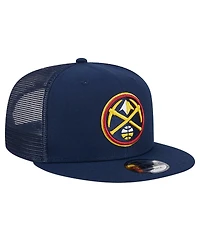 New Era Men's Navy Denver Nuggets Mesh back 9FIFTY Snapback Hat