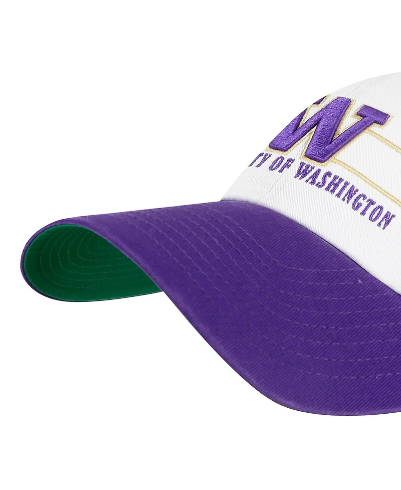 '47 Brand Men's White Washington Huskies Gridiron Clean Up Adjustable Hat