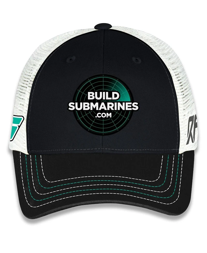Checkered Flag Sports Men's and Women's Black Brad Keselowski BuildSubmarines.com Sponsor Trucker Adjustable Hat