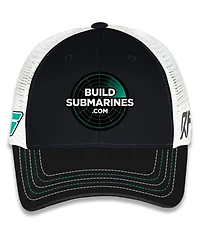 Checkered Flag Sports Men's and Women's Black Brad Keselowski BuildSubmarines.com Sponsor Trucker Adjustable Hat