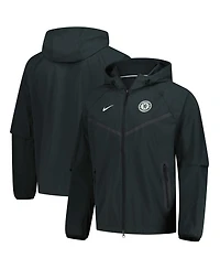 Nike Men's Dark Green Chelsea Tech Fleece Raglan Full-Zip Hoodie