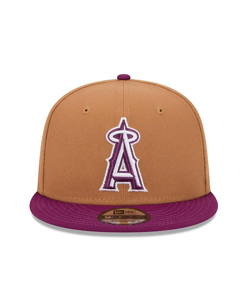 New Era Men's Brown/Purple Los Angeles Angels Color Pack Two-Tone 9FIFTY Snapback Hat