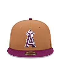 New Era Men's Brown/Purple Los Angeles Angels Color Pack Two-Tone 9FIFTY Snapback Hat