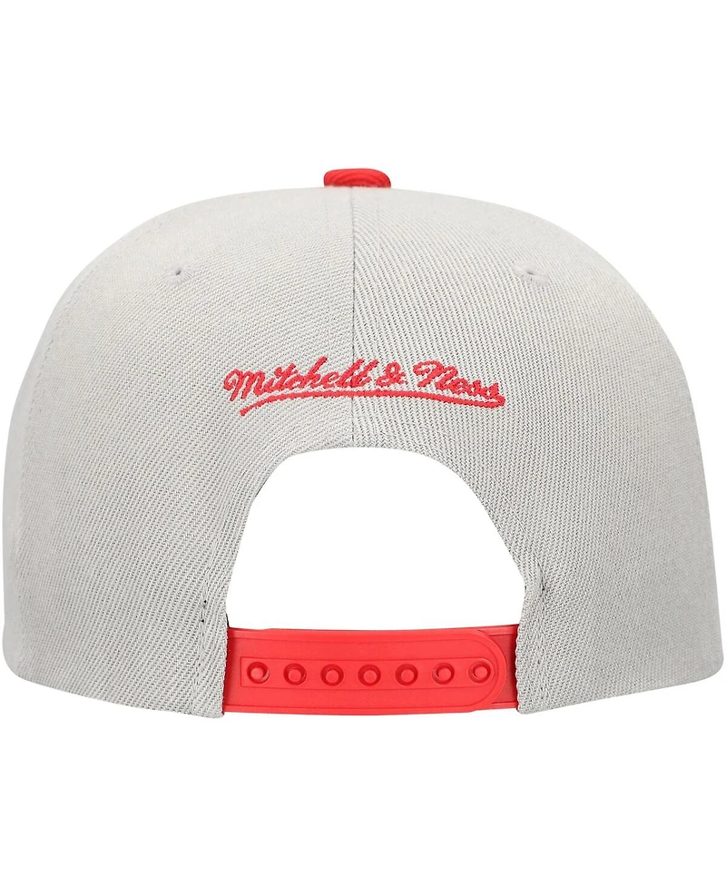 Mitchell & Ness Men's Gray Philadelphia Phillies Knock Out Panel Snapback Hat