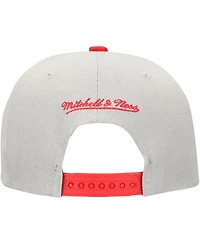 Mitchell & Ness Men's Gray Philadelphia Phillies Knock Out Panel Snapback Hat