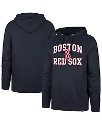 '47 Brand Men's Navy Boston Red Sox Big Tall Velocity Fleece Pullover Hoodie