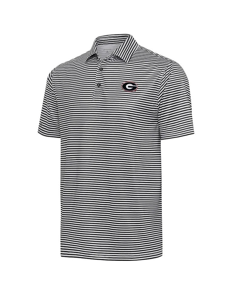 Antigua Men's Black Georgia Bulldogs Skills Polo Shirt