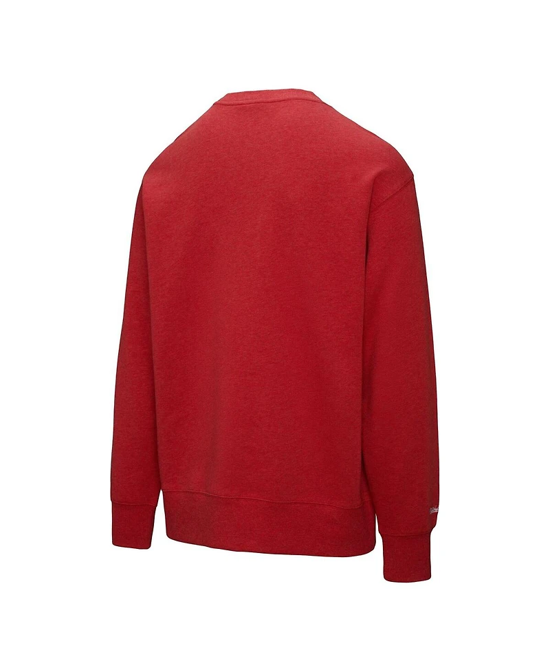 Mitchell & Ness Men's Red Detroit Wings Playoff Win Fleece Pullover Sweatshirt