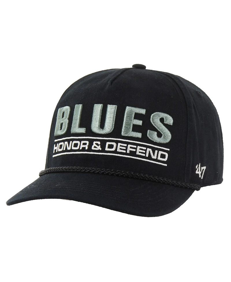 '47 Brand Men's Black St. Louis Blues Oht Military Appreciation Homeland Honor and Defend Hitch Adjustable Hat