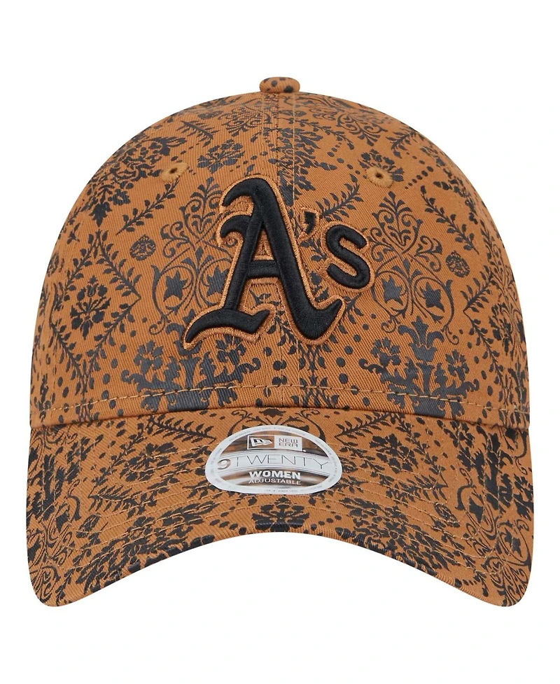 New Era Women's Brown Athletics Vintage Deco 9TWENTY Adjustable Hat