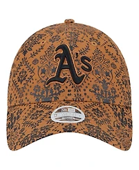 New Era Women's Brown Athletics Vintage Deco 9TWENTY Adjustable Hat