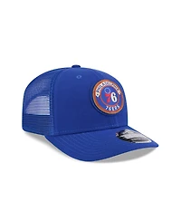 New Era Men's Blue Philadelphia 76ers Victory Grove Circle Patch 9SEVENTY Adjustable Hat