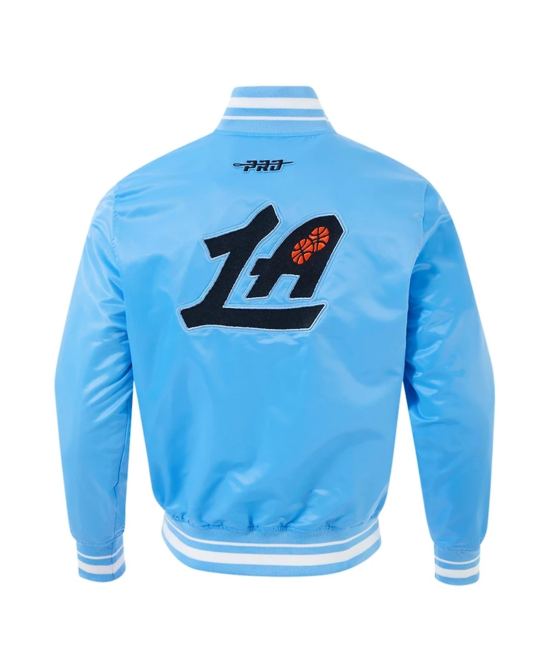 Pro Standard Men's Blue La Clippers 2024/25 City Edition Chenille Satin Full-Snap Jacket