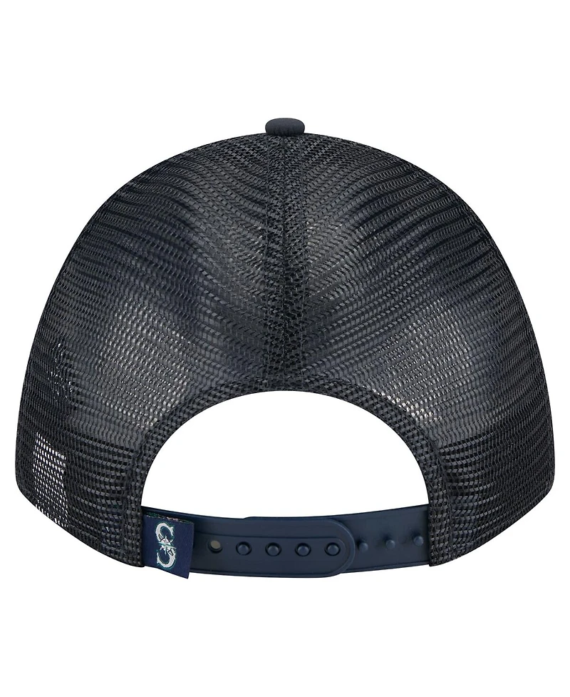 New Era Men's Navy Seattle Mariners Minimalist 9FORTY A-Frame Adjustable Hat