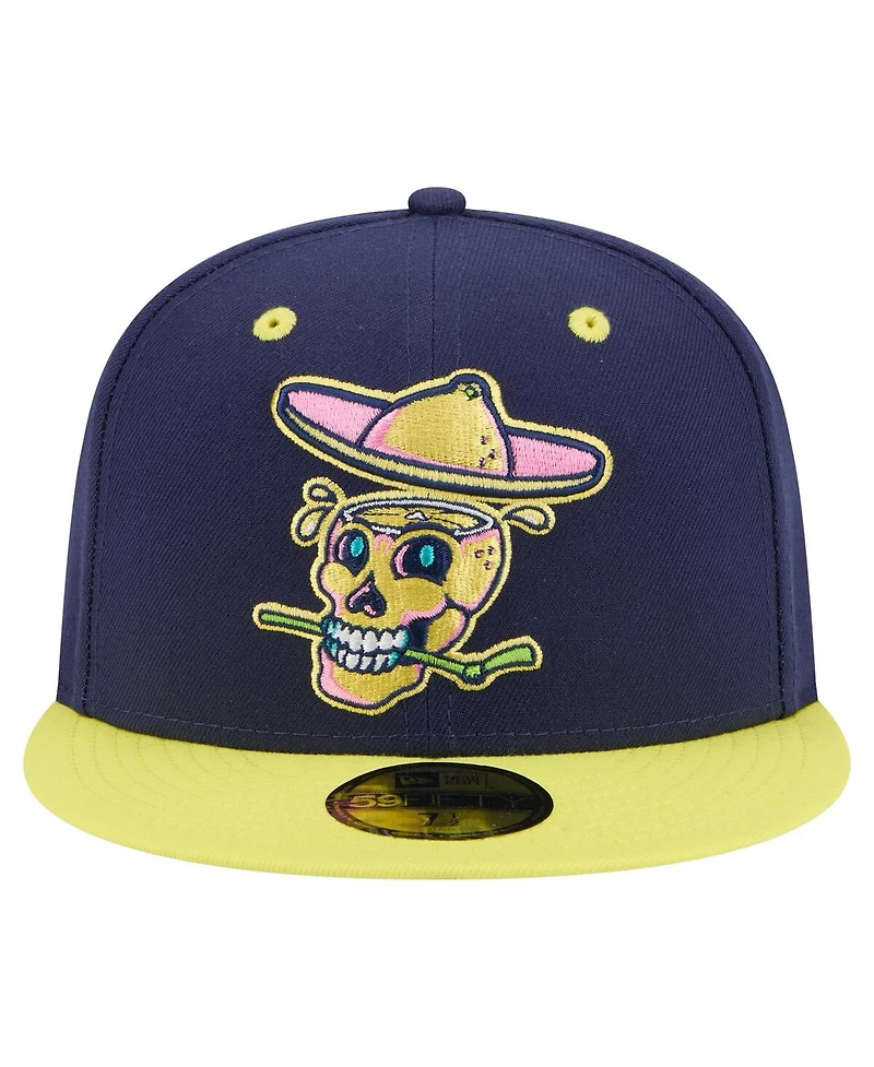 New Era Men's Navy/Yellow Lynchburg Hillcats Copa de la Diversion 59FIFTY Fitted Hat