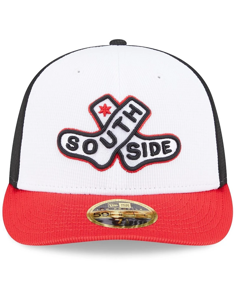 New Era Men's White/Red Chicago White Sox 2025 City Connect Batting Practice Low Profile 59FIFTY Fitted Hat